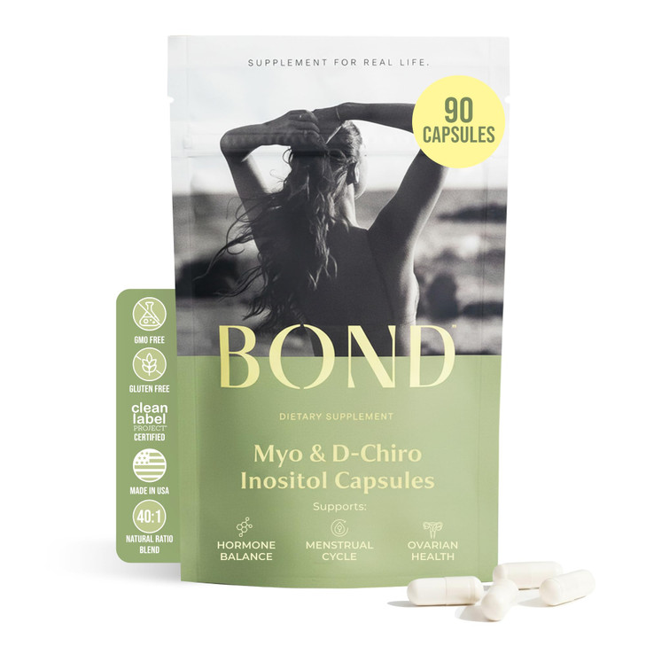 BOND Myo-Inositol & D-Chiro Inositol Supplement for Women | Supports PCOS & Hormone Balance, Ovulation & Regular Cycles  40:1 Ratio | Fertility Supp