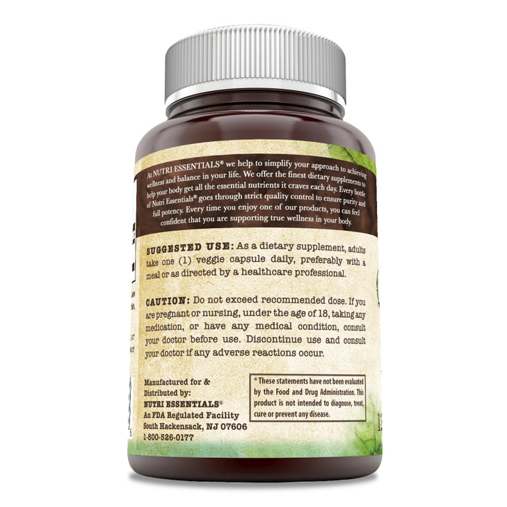 Nutri Essentials Quercetin 500 mg 120 Veggie Capsules Supplement | Non-GMO | Gluten Free | Made in USA