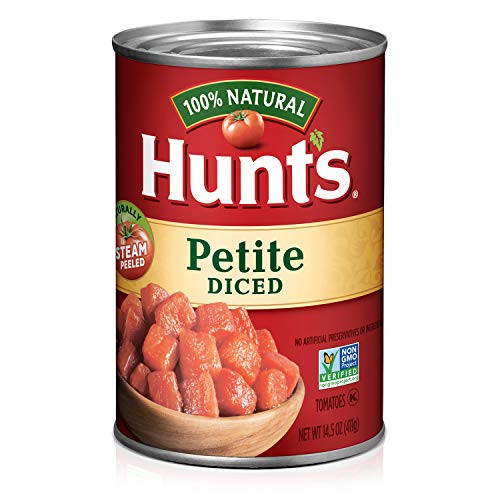 Hunts Petite Diced Tomatoes, Perfect for Chili & Soups, 14.5 oz. Can (Pack of 12)