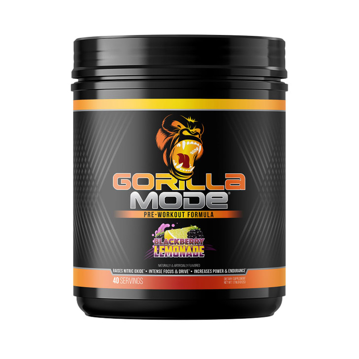 Gorilla Mode Pre Workout - Massive Pumps Laser Focus Energy Power - L-Citrulline, Creatine, L-Tyrosine, Betaine, Hydroprime, Alpha-GPC, 400mg Caffein