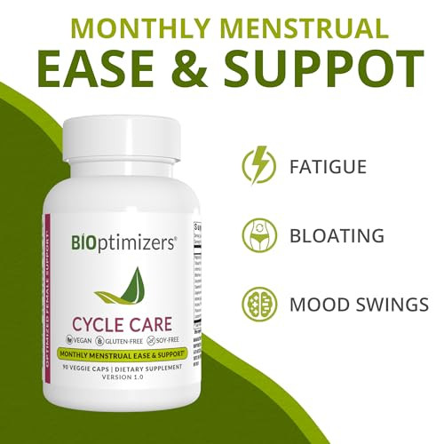 BIOptimizers - Cycle Support - Period Support Supplement for Women - Bloating and Cramping Menstrual Relief - 45 Capsules