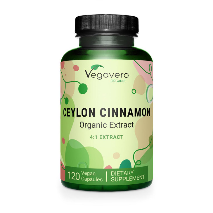 Vegavero Organic Ceylon Cinnamon | 2000mg | USDA Certified | NO Artificial Additives | 4 Month Supply | Lab-Tested, Non-GMO | 120 Capsules | Vegan