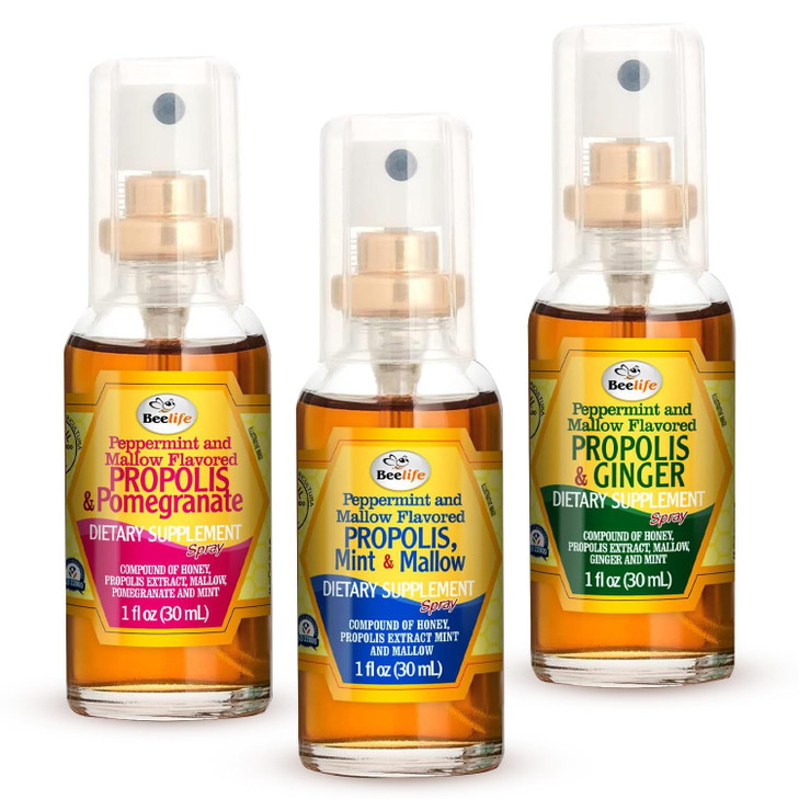Beelife Propolis Throat Spray  Bee Propolis Spray for Natural Immune Support & Sore Throat Relief  Rich in Antioxidants, Flavonoids & Artepillin C,