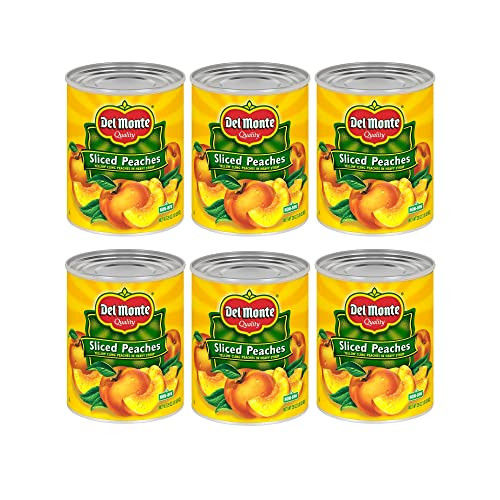 Del Monte Canned Sliced Yellow Cling Peaches in Heavy Syrup 1.81 Pound (Pack of 6)