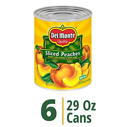 Del Monte Canned Sliced Yellow Cling Peaches in Heavy Syrup 1.81 Pound (Pack of 6)