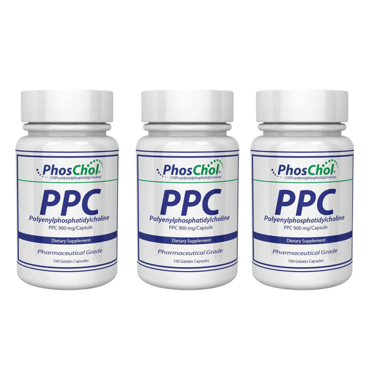 Nutrasal PhosChol PPC Polyenyl PhosphatidylCholine Choline Supplement 900mg 300 Gelatin Capsules