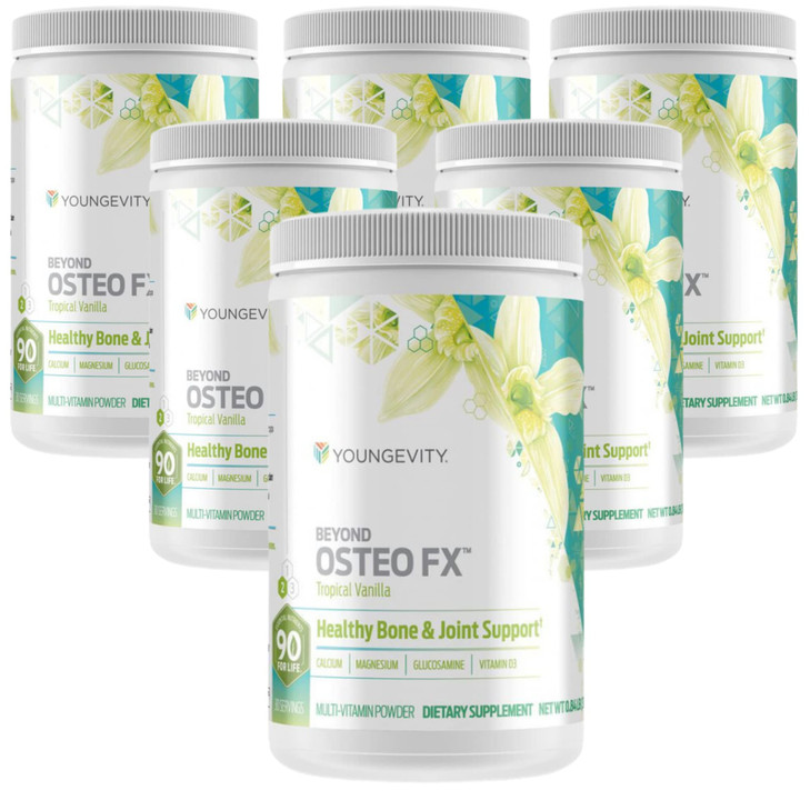 Youngevity Beyond Osteo FX - Tropical Vanilla | Healthy Bone & Bone Support | Multi-Vitamin Powder | 6 Canister