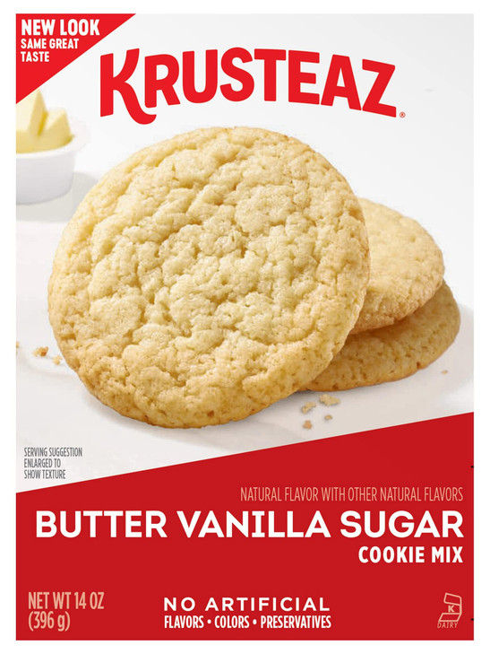 Krusteaz Cookie Mix, Butter Vanilla Sugar Cookie Mix, 14 Ounce Box (Pack of 4)