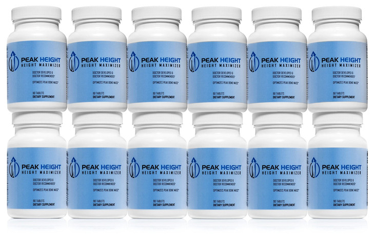 Peak Height Growth Supplement - Once Daily Height Growth Support for Kids, Teens, Women and Men - US Doctor Developed Height Growth Pills - Year Supp