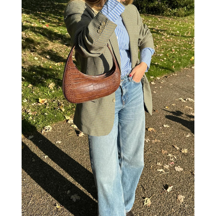 JW PEI Women's Harlee Shoulder Bag - Brown Croc