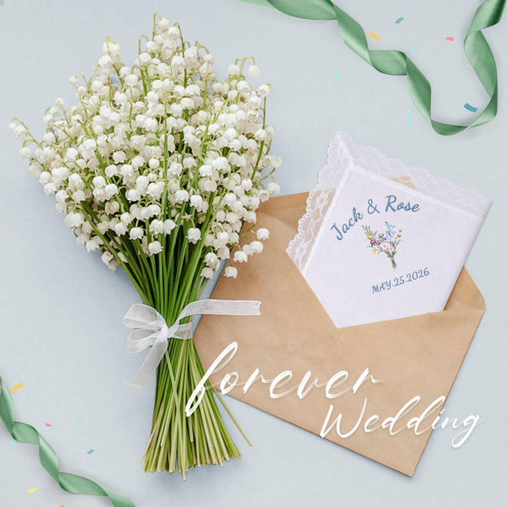 Selected Hanky Women's Wedding Handkerchief with Lace, Ladies Hankies for Embroidery and Wedding, Handkerchiefs of Textile