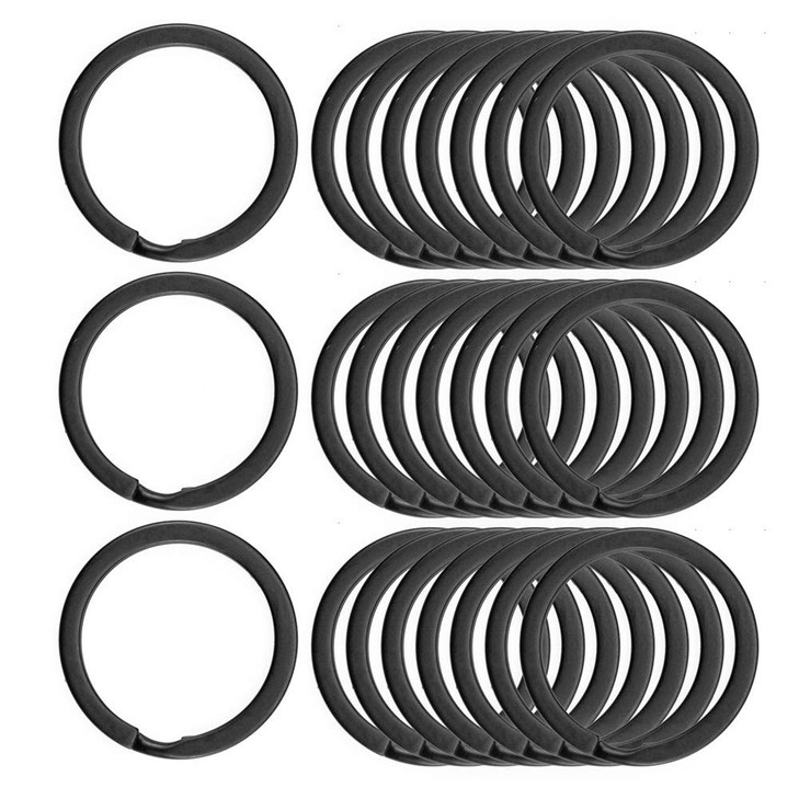 Nicunom 100pcs Key Rings 1 inch/25mm Metal Flat Split Key Chains Rings for Home Car Keys Organization, Arts & Crafts, Electroplated, Black