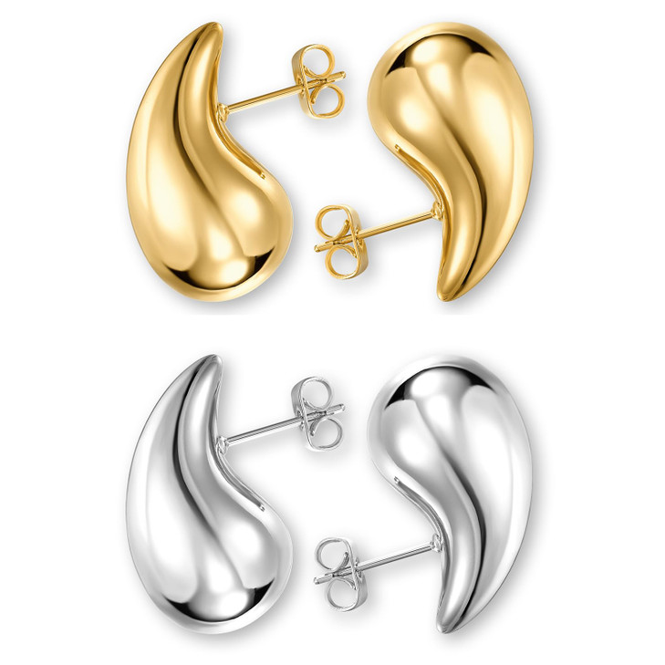Teardrop Earrings Dupes for Women Gold Chunky Hoop Earring Dangle Earrings Water Drop Hypoallergenic Earring for Women