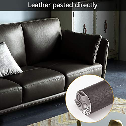 DXBULL Large Leather Repair Patch 17.3x78.7 inch Repair Tape Self-Adhesive for Furniture Sofas Car Seats Chair Couches Handbags Jackets Decorative Ho