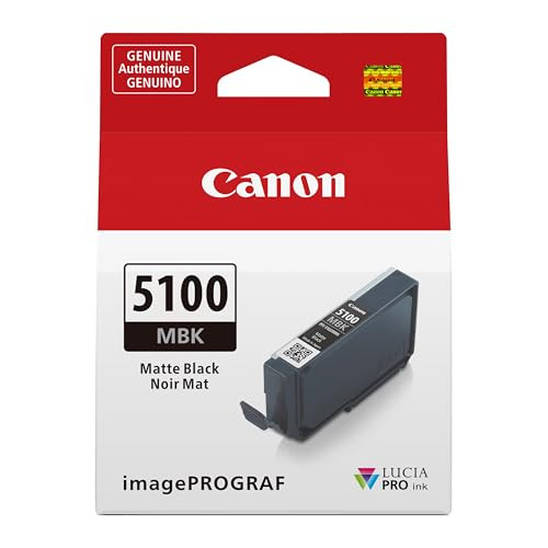 Canon PFI-5100 Genuine Matte Black Ink Tank, Compatible with ImagePROGRAF PRO-310 Printers