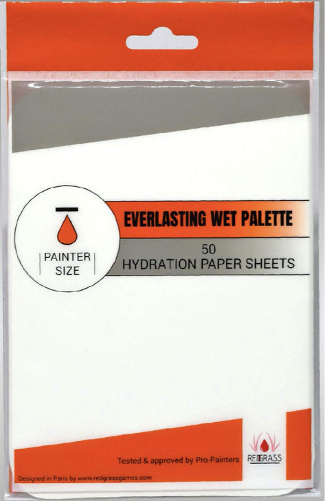 50 Hydration Paper Sheets Everlasting Wet Palette - Painter Size