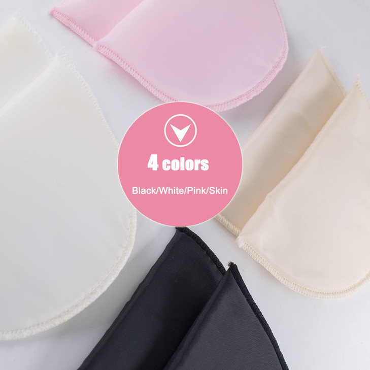 Cuyacili 4 Pairs Set-in Shoulder Pads Sewing Sponge Shoulder Pad Thin Shoulder Enhancer for Round Shoulders Women Blazer T-Shirt Dresses Sewing Acces
