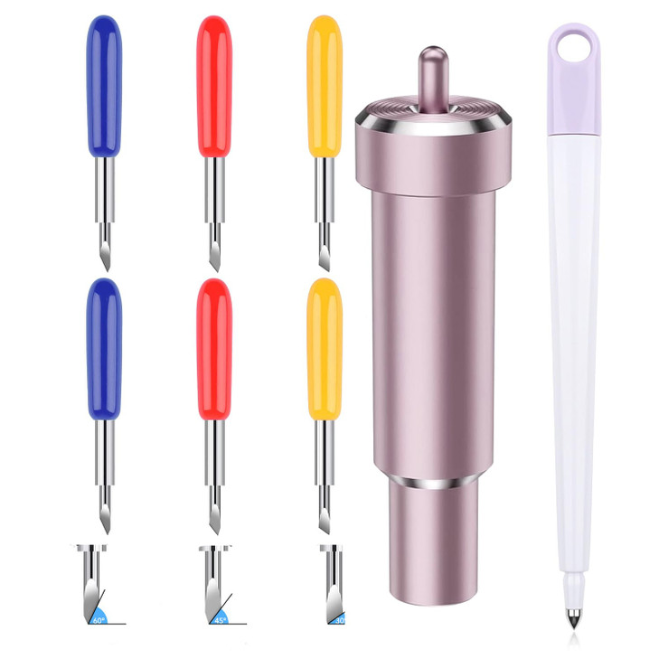 Scoring Stylus 30/45/60°Metal Cut Blades & Housing Set Compatible for with Maker/Maker 3/ Explore Air 2/ Explore 3 Cutting Machines Replaceable Deep-