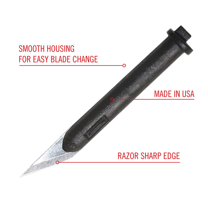 Excel Blades #65 Retractable Pen Knife Replacement Blades  Set of 6 Carbon Steel Hobby Refills for Precision Cutting, Trimming & Stenciling  Carbon