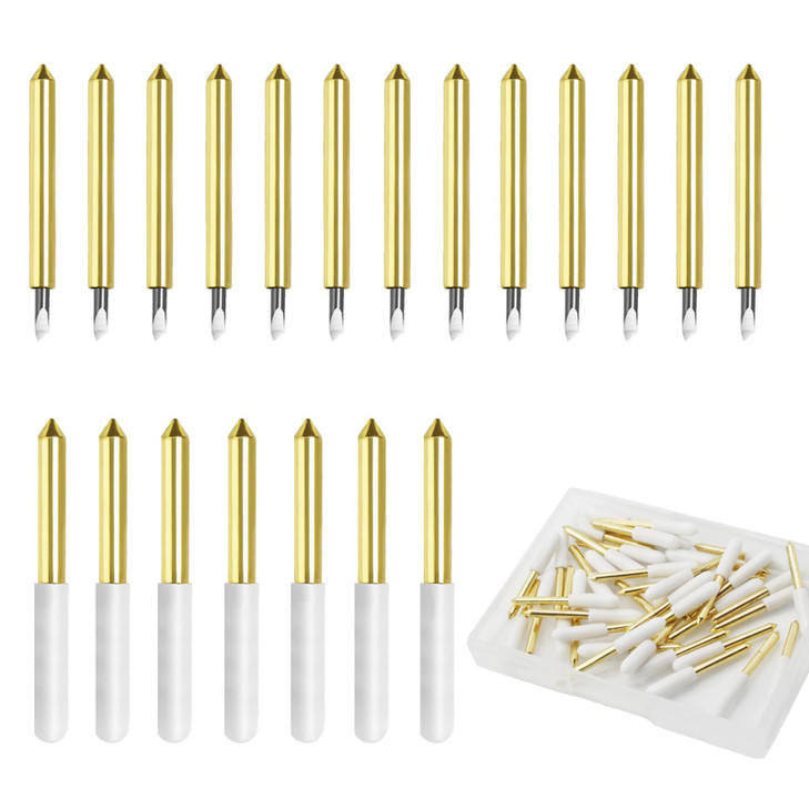 PHITUODA 20 Pcs Premium Fine Point Blade Replacement with Storage Box, Cutting Blades Compatible with ExploreAir/Air 2/Air 3/Maker/Maker 3/Expression