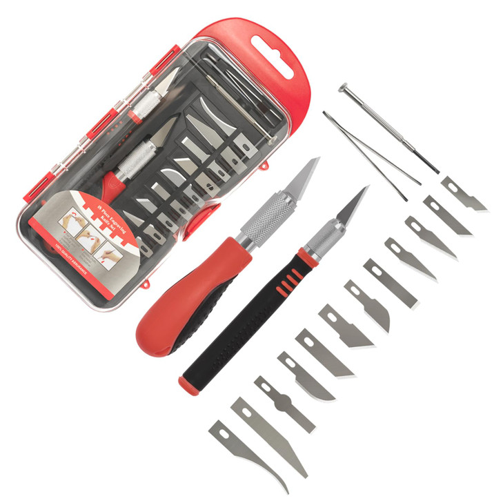 Precision Utility Craft and Exacto Knife Set - Premium Hobby Knife Cutting Tool with Sharp Blades for Architectural Models, Carving Pumpkins/Stencils