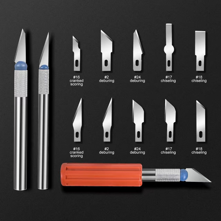 FJSENR 13-piece Precision Exacto Knife Set, including hobby and craft knives as well as blades, is the perfect choice for pumpkin carving, model maki