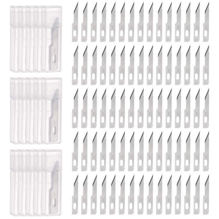 HARFINGTON 150pcs Exacto Knife Blades #3 Hobby Knife Replacement Blades Refills