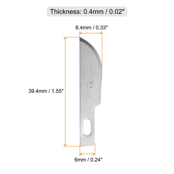 HARFINGTON 100pcs Exacto Knife Blades #10 Hobby Knife Replacement Blades Spare Precision Exacto Blades Hobby Knife Blade Refills for DIY, Art, Cuttin