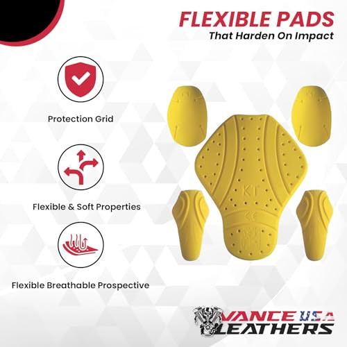 CE Level 2 Certified Armor Pads l Level 2 Approved Back, Shoulder and Elbows Armor Protector Inserts for Motorcycle Jackets