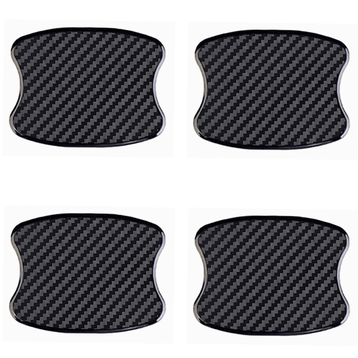 WORCAS 4Pcs Car Door Handle Protective Films,Universal 3D Carbon Fiber Car Door Handle Paint Protection Film for Grip Recesses(S)
