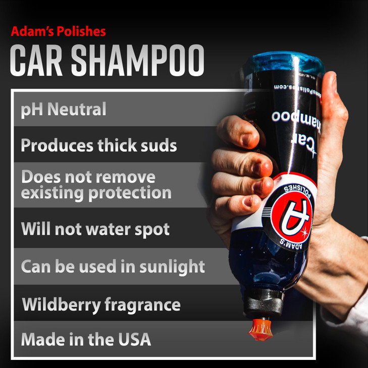 Adam's Polishes Car Wash Shampoo (Gallon) - pH Best Car Wash Soap For Snow Foam Cannon or Gun For Pressure Washer & 5 Gallon Bucket, Powerful Safe Sp