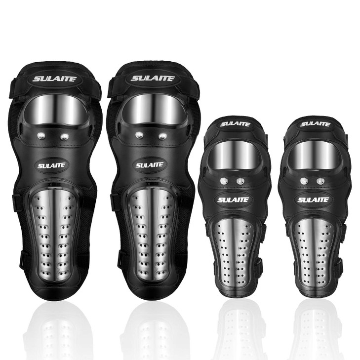 Gute Knee Pads Elbow Pads 4Pcs - 2 in 1 Dirt Bike Knee and Shin Guards/Elbow Guards, Motorcycle Protective Gear Set with Adjustable Knee Cap Pads Pro
