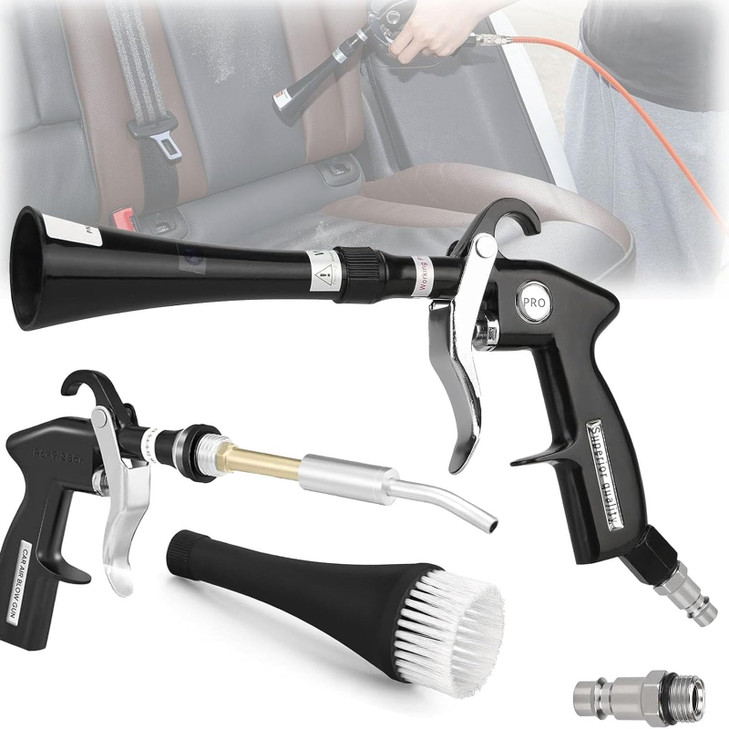 Saker Tornado Dry Cleaning Gun, Detailing Car Cleaning Gun Interior Dryer Air Blow Gun, High Pressure Blower Gun, Air Blower for Car Detailing, Quick