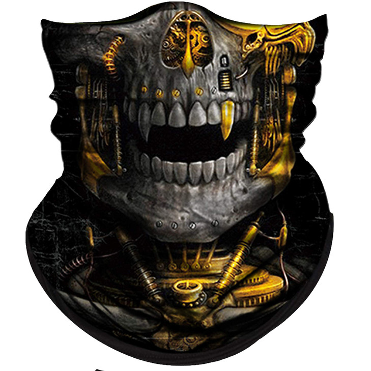 Obacle Skull Face Mask Half Gaiter Mask for Men Dust Wind UV Sun Protection Seamless 3D Tube Mask Bandana for Men Women Skeleton Mask Motorcycle Ridi