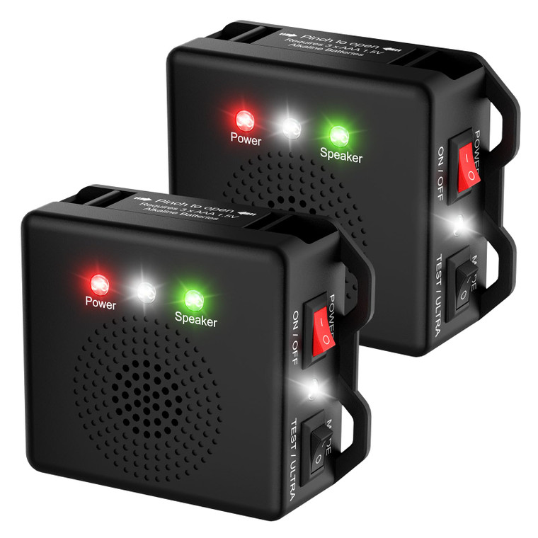 Rodent Repellent for Car, Battery Powered Under Hood Animal Repeller, Ultrasonic Rat and Mice Deterrent Device, Electronic Pest Control for RV, Truck