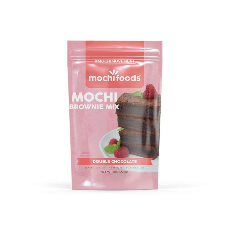 Mochi Brownie Mix | Double Chocolate Delight Brownies with Premium Rice Flour | 8 Oz.