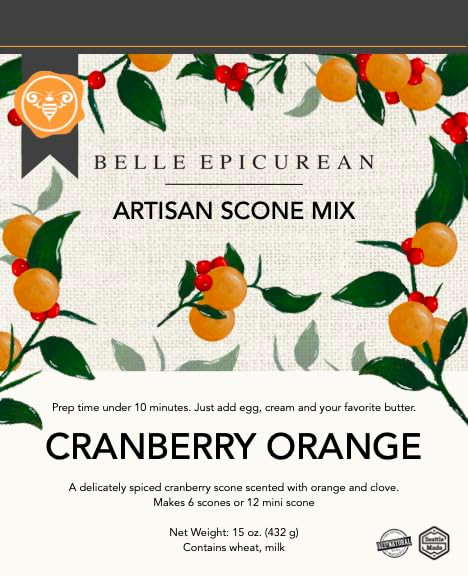 Belle Epicurean Cranberry Orange Artisan Scone Mix, 15 oz