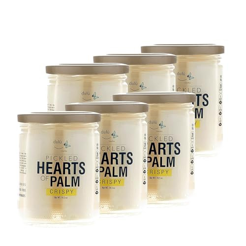 Hearts of Palm Costa Rica (Pickled for Crispness) Canned Vegetables in Glass Jar - Vegan, Healthy & Naturally Sweet, Low Carb & Calorie, non-GMO, Kos