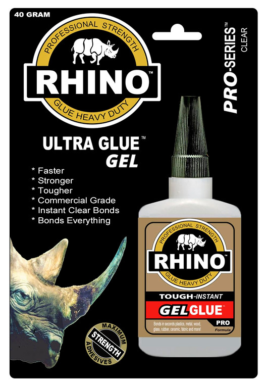 Rhino Glue Gel, Heavy Duty 40 Gram Clear