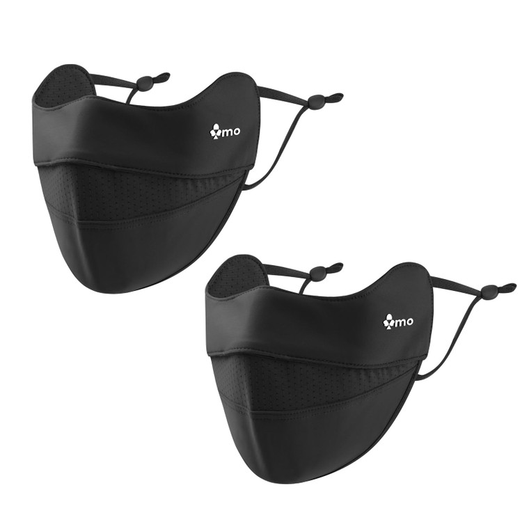 Hymeiluely UPF50+ face mask for sun protection Lightweight Breathable Face Cover for Women Men Running Cycling Ice Silk Sunscreen Mask (Black)