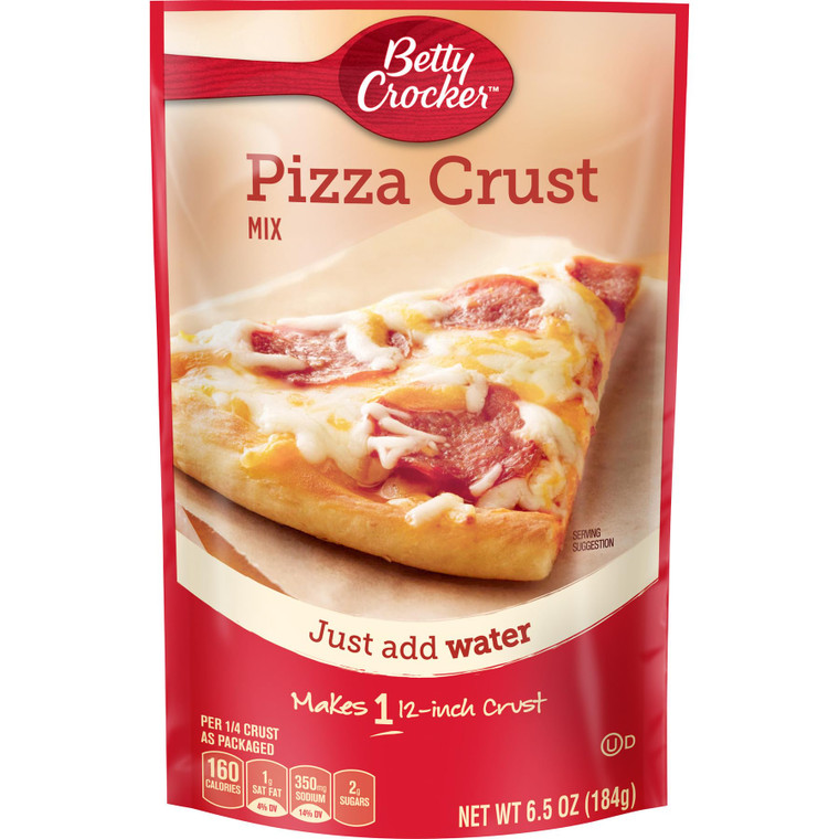 Betty Crocker Pizza Crust Mix, 6.5 - ounce Pouches (Pack of 6)