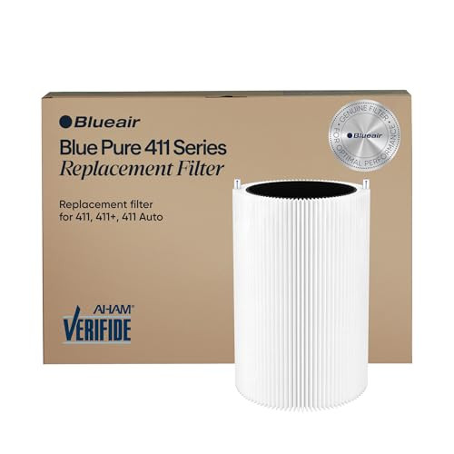 BLUEAIR Blue Pure 411 Auto, 411, 411+ Genuine Replacement Filter, Particle and Activated Carbon, fits Blue Pure 411 Auto, 411 and 411+ Air Purifiers