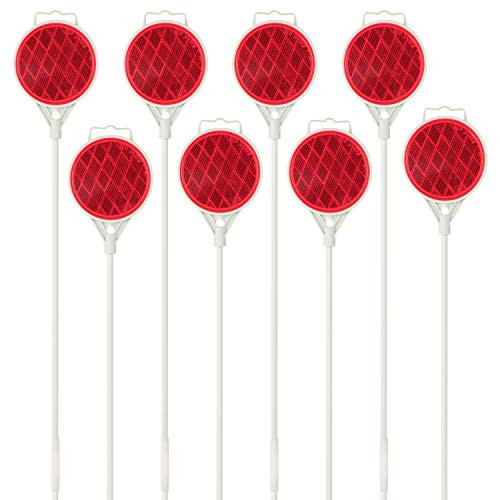 DXSIGN Reflective Driveway Markers, Reflectors for Driveway Entrance, Snow Plow Markers, 51 Inch Fiberglass Pole Double Sided Reflector for Driveway