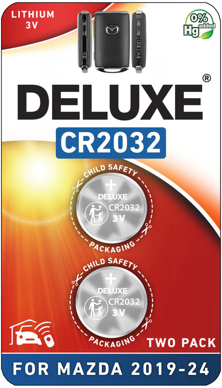 Key Fob Replacement Batteries for Mazda (2019-2025) 3 6 CX-5 CX-30 CX-9 CX-50 CX-90 CX-3 CX-70 MX-5 Miata (Pack of 2) Smart Remote (Check Fitment Gui