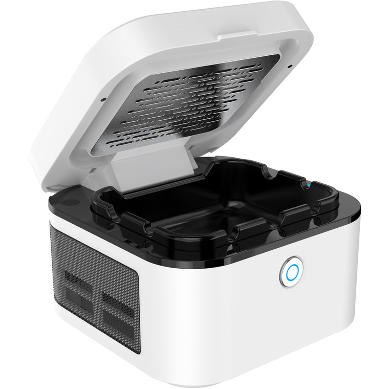 Smokeless Ashtray, Multifunctional Ashtray, Ash Purifier, HEPA Filter, USB Charging for Home, Car or Office (White)