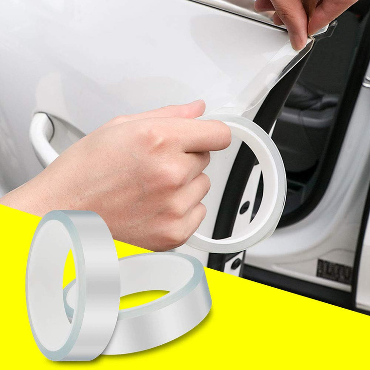 QBUC Car Door Edge Guard Clear Universal Door Sill Protector Car Door Trim Edge Guard Protection Film Anti-Collision Fits for Most Car,0.8in16ft(2cm5