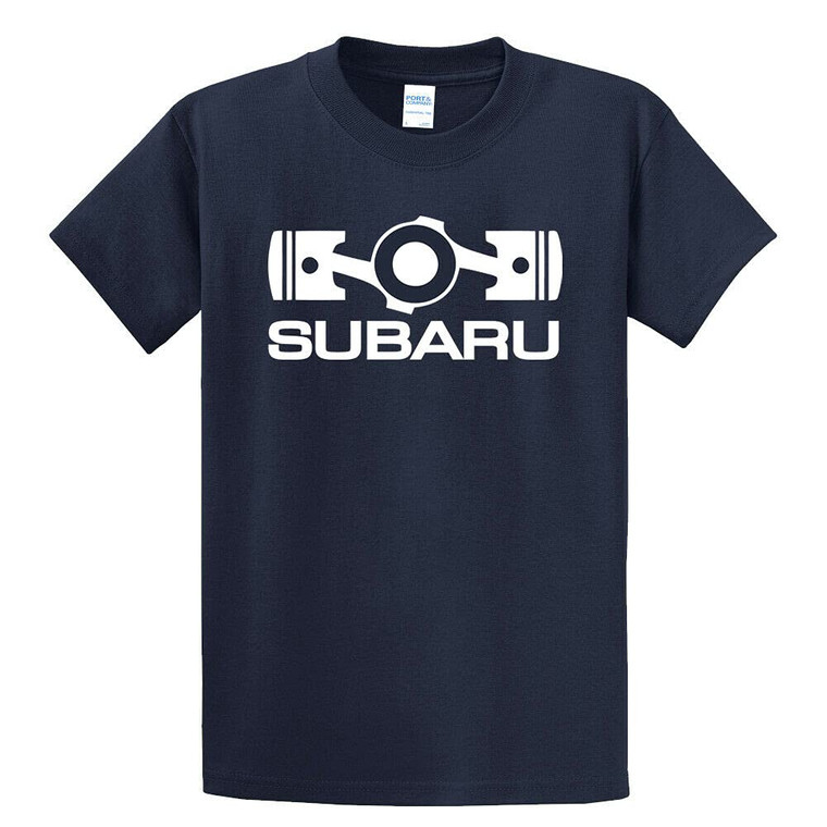 Subaru Basic Tee Shirt Impreza Sti Forester Legacy Outback Ascent Impreza Crosstrek T shirt Official Genuine WRX NEW OEM Racing NAVY (XL)