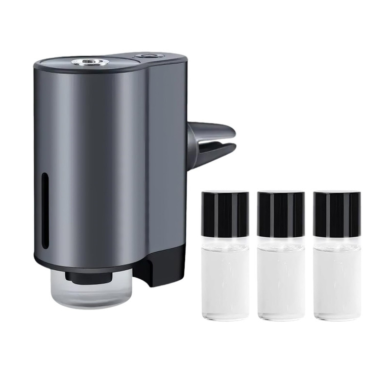 Auto-Aromatherapy Smart Car Air Freshener Diffuser with 3 Scent Options, Rechargeable Design, USB-Carger, and Easy to Install for Long-Lasting Freshn