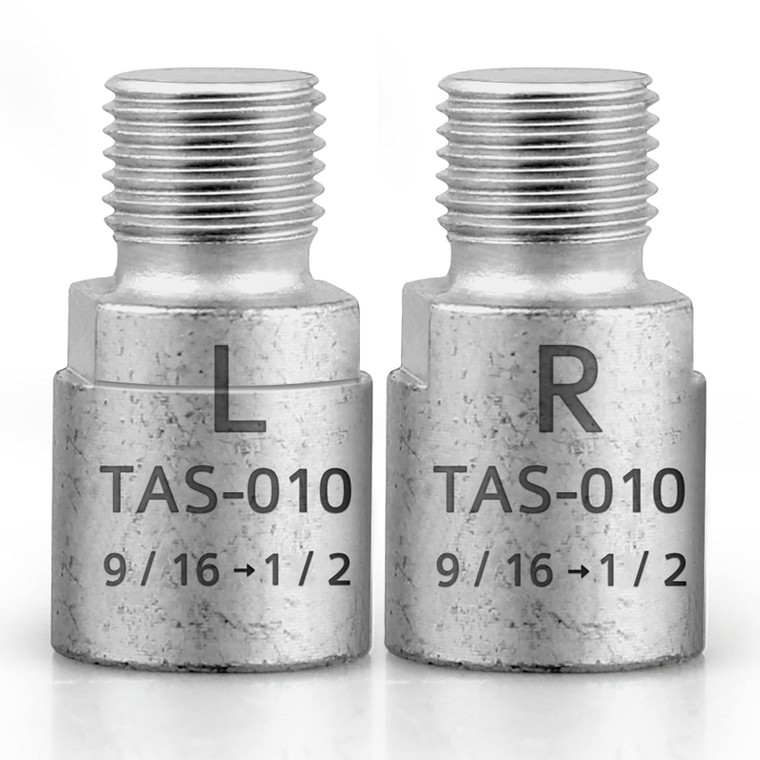 Hikenture Bike Pedal Adapter 9/16" to 1/2" Bicycle Pedals Chrome Molybdenum Steel (Pair)