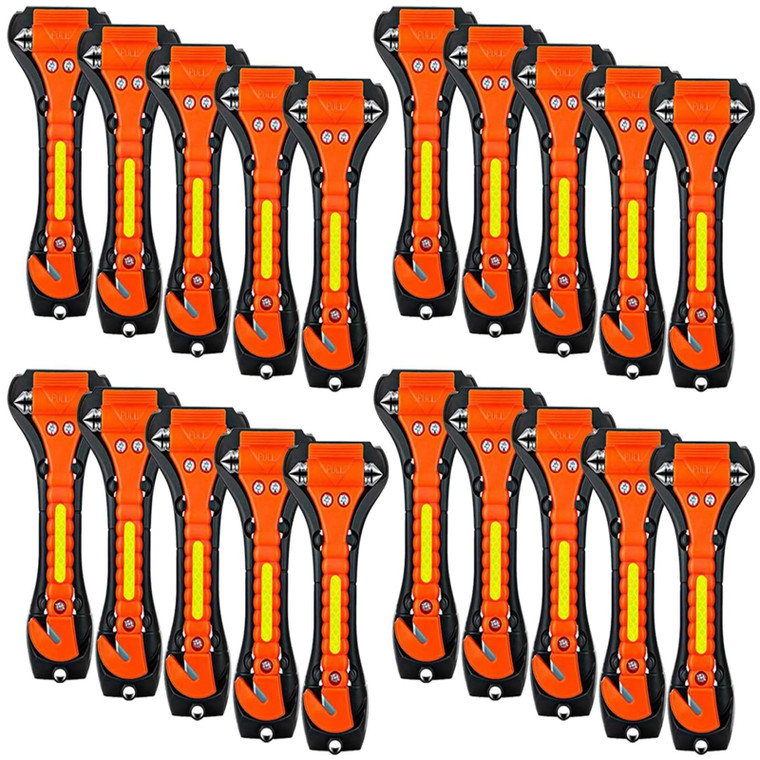 ZHSX 20 Pack Car Safety Hammer, 2 in 1 Car Escape Tool Seatbelt Cutter and Car Window Glass Hammer Breaker for Home Rescue and Car Emergency Escape T